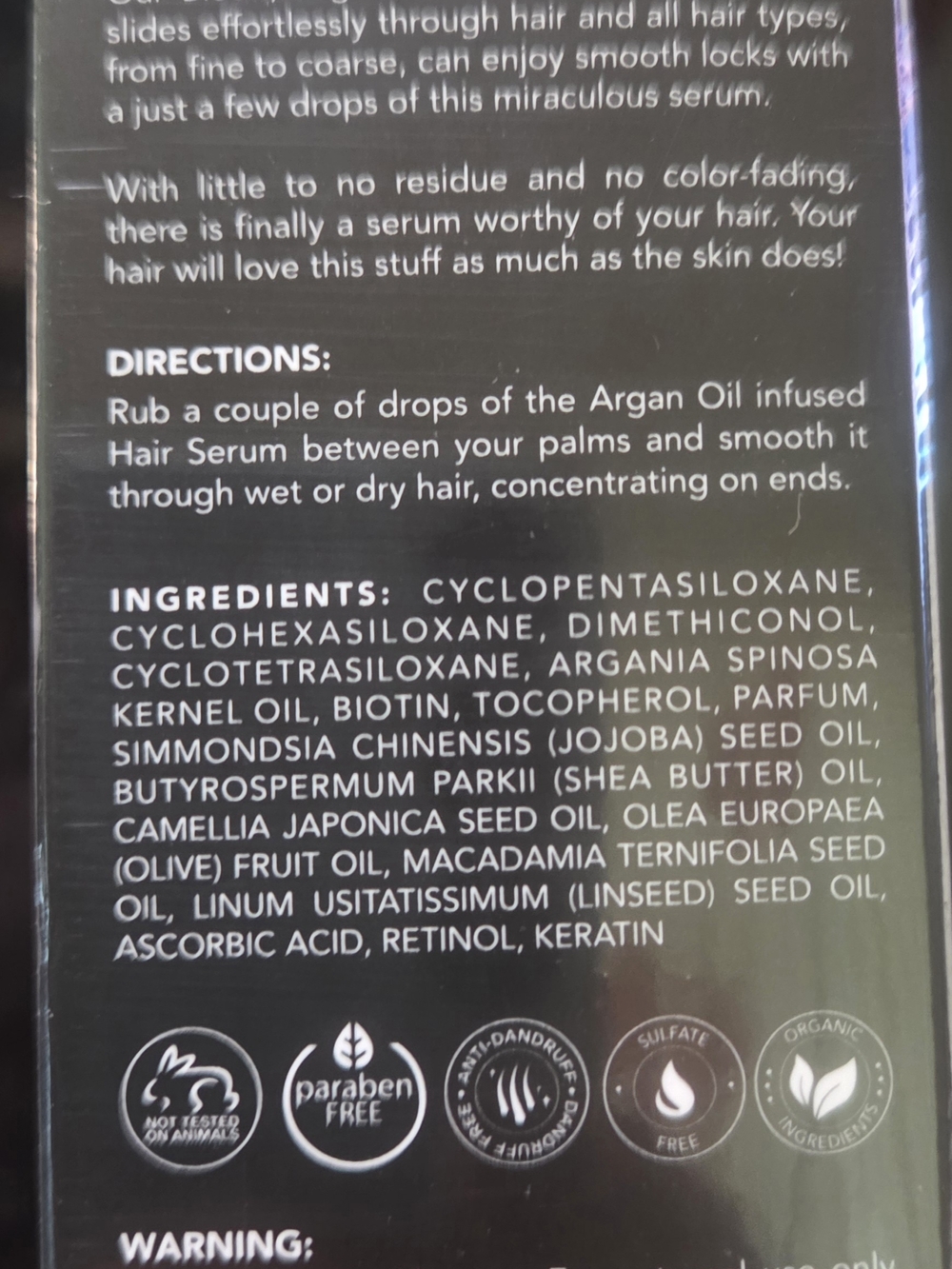 Revitalizing Moroccan Hair Serum - Black & Rose Gold - Picture 2 of 3